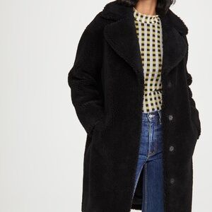 STAND STUDIO Camille Cocoon Coat In Black NWT SZ 36